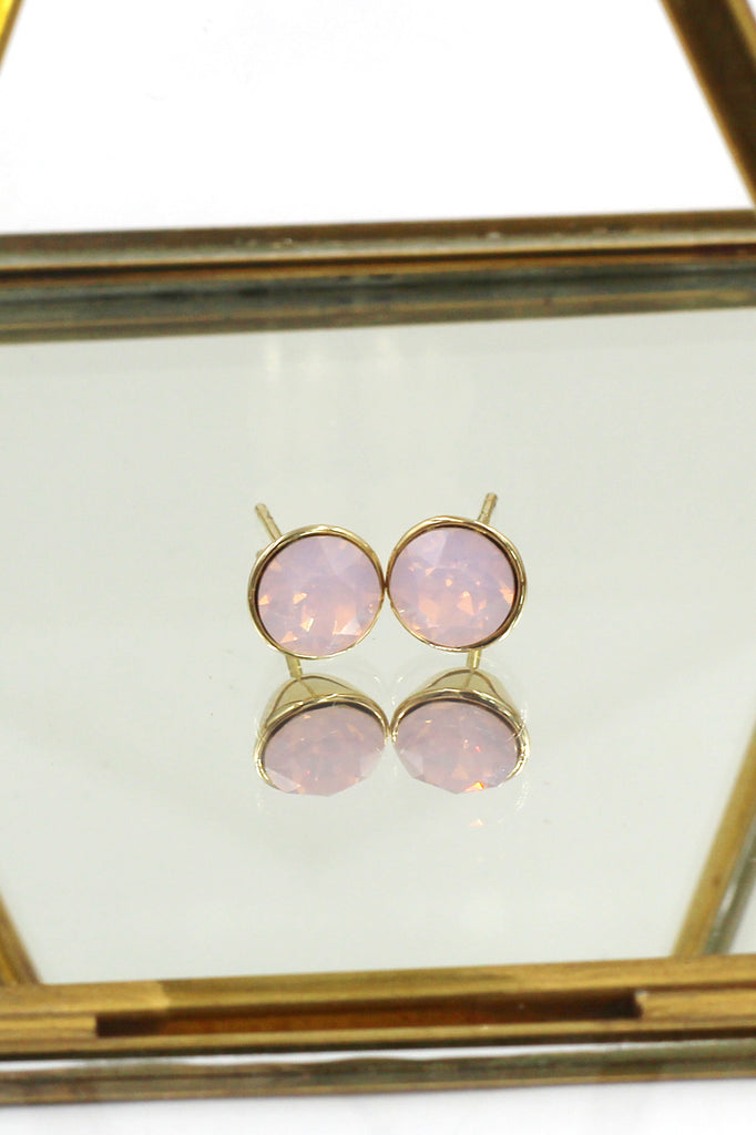 simple colorful crystal earrings