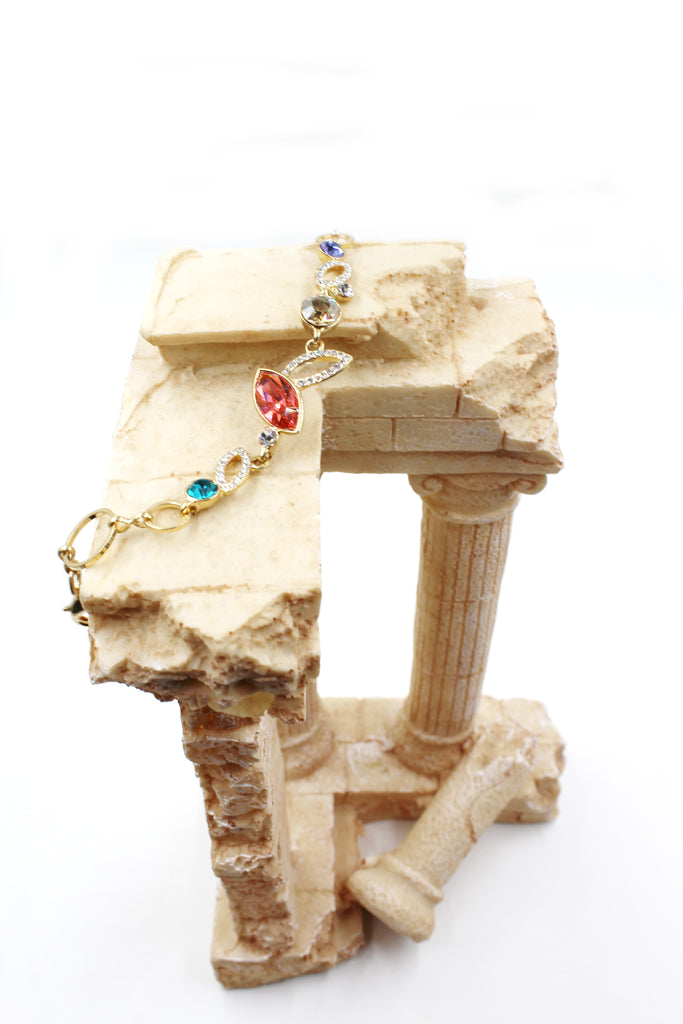 prismatic colorful crystal bracelet