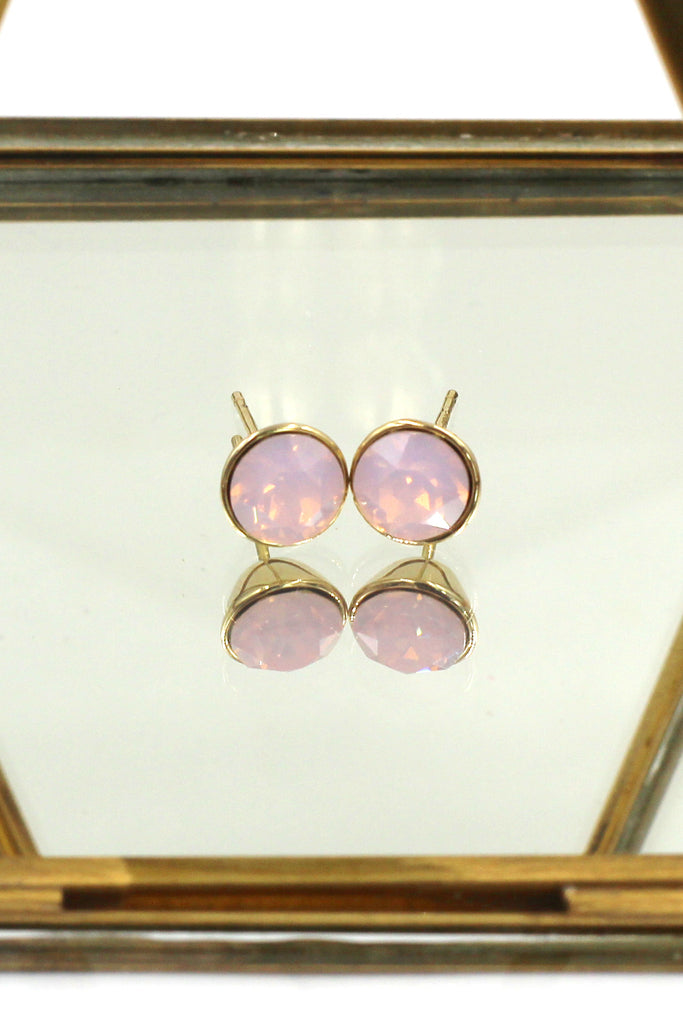 simple colorful crystal earrings