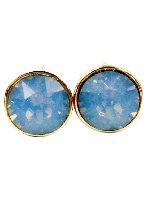simple colorful crystal earrings