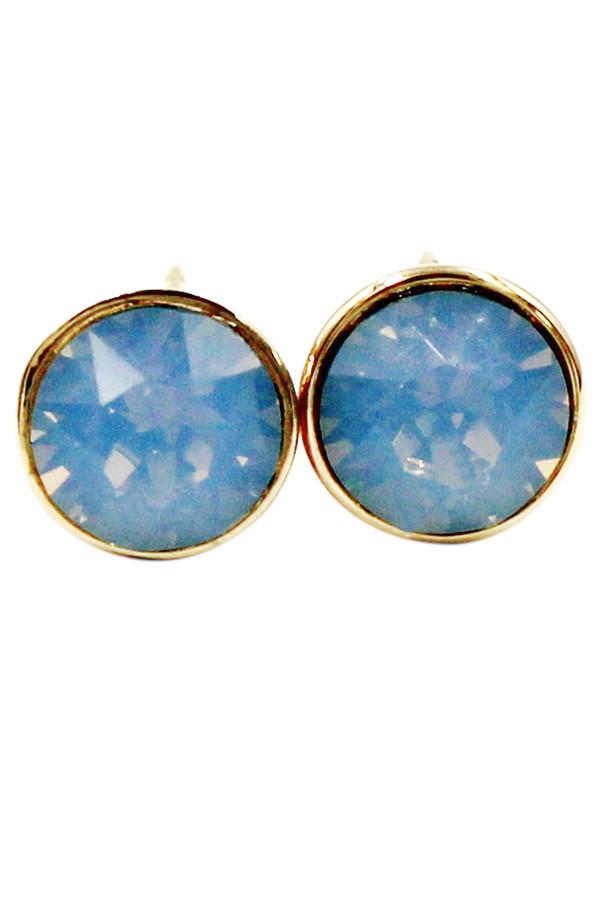fashion blue crystal necklace earrings set