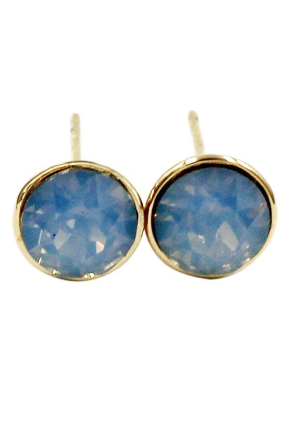fashion blue crystal necklace earrings set