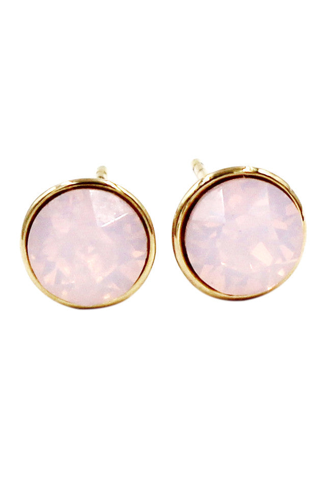 fashion simple colorful crystal necklace earrings set