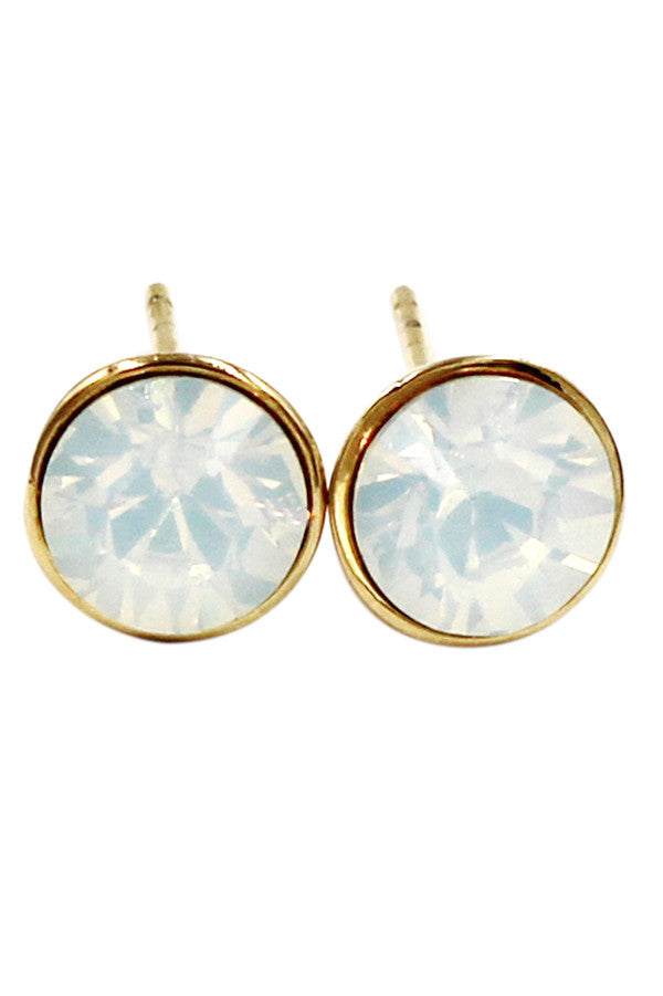 simple colorful crystal earrings