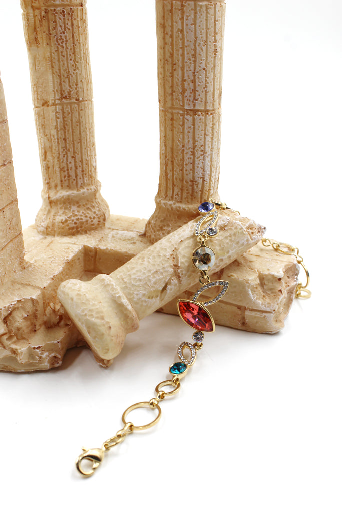 prismatic colorful crystal bracelet