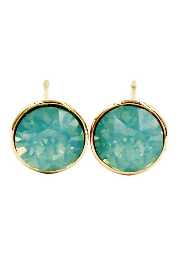 fashion blue crystal necklace earrings set