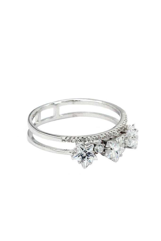 fashion little star crystal ring