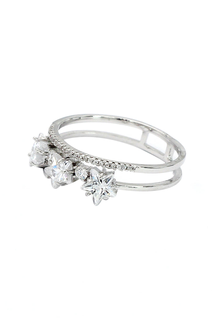 fashion little star crystal ring