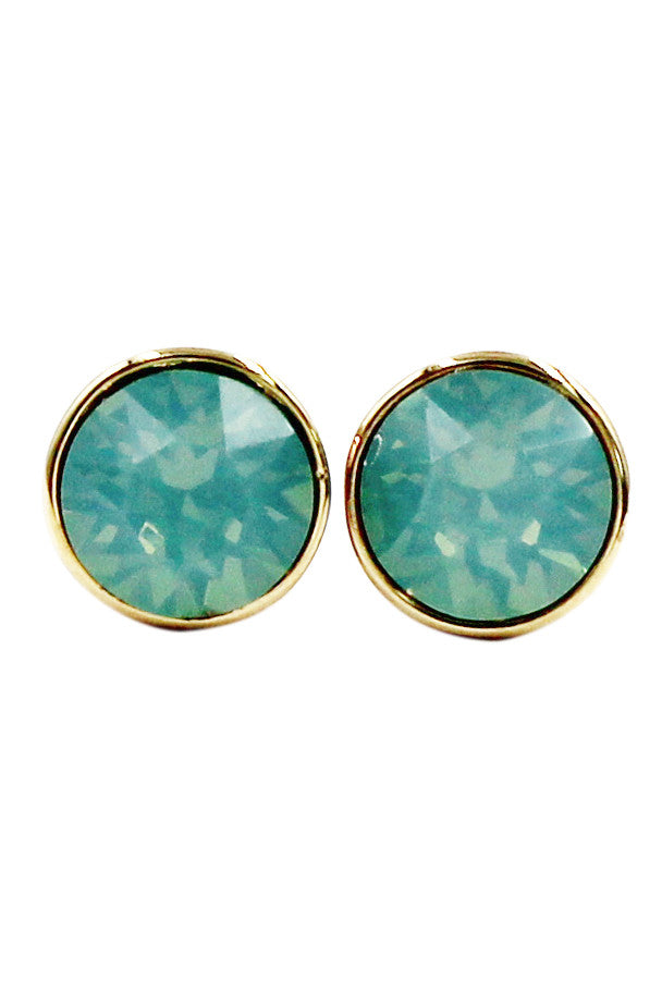 simple colorful crystal earrings