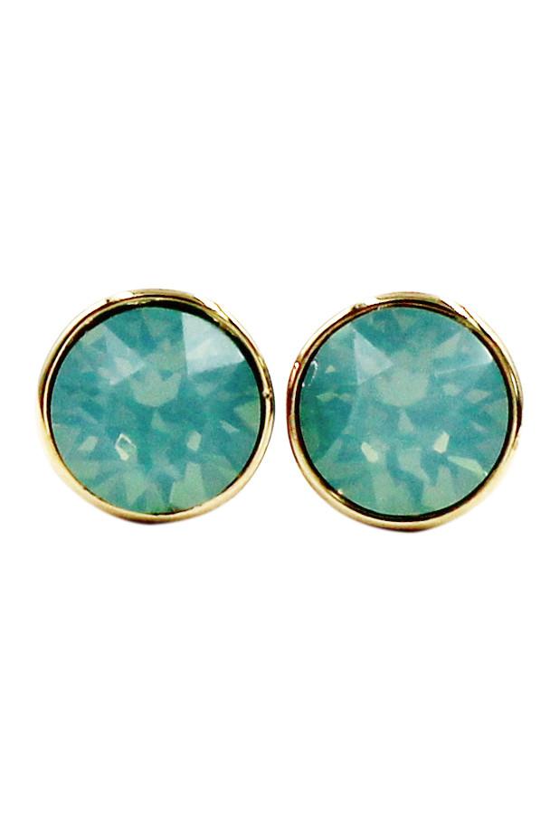 fashion blue crystal necklace earrings set