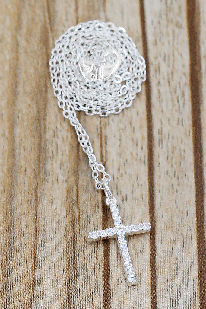 fashion cross crystal pendant necklace
