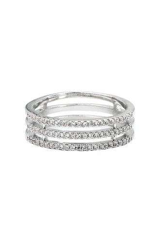 personality twist crystal ring