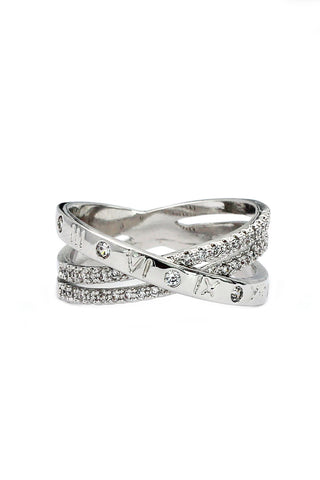 simple row with diamond ring