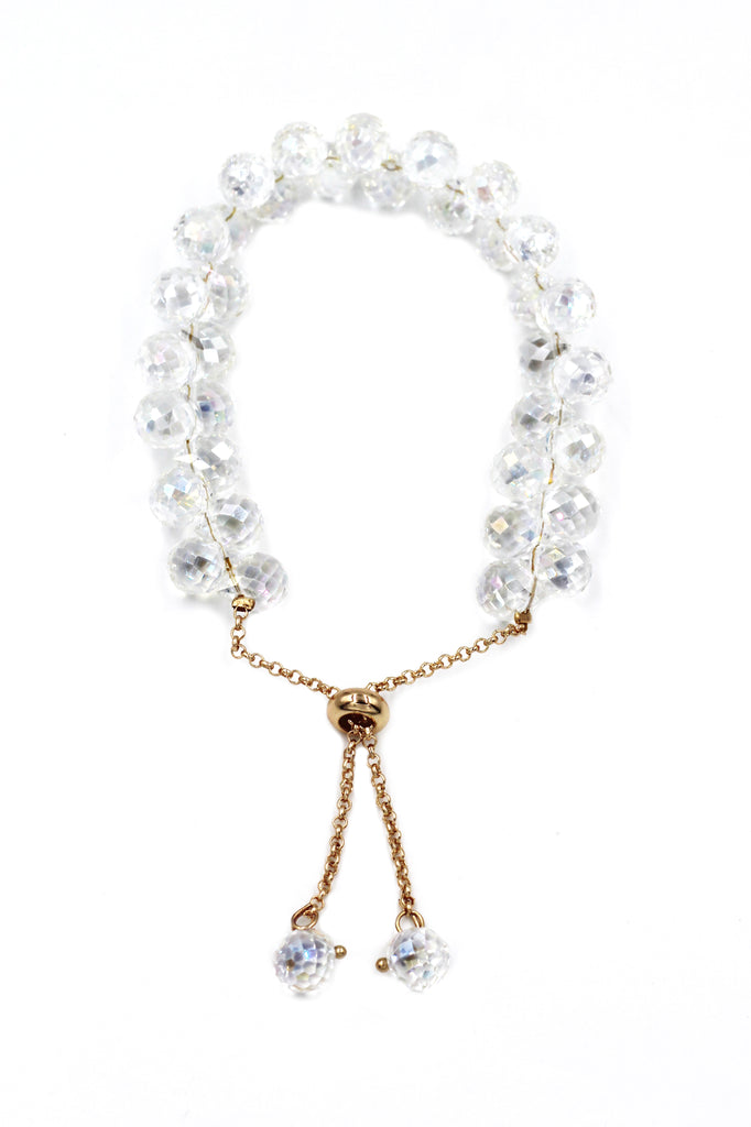 elegantly woven crystal bracelet