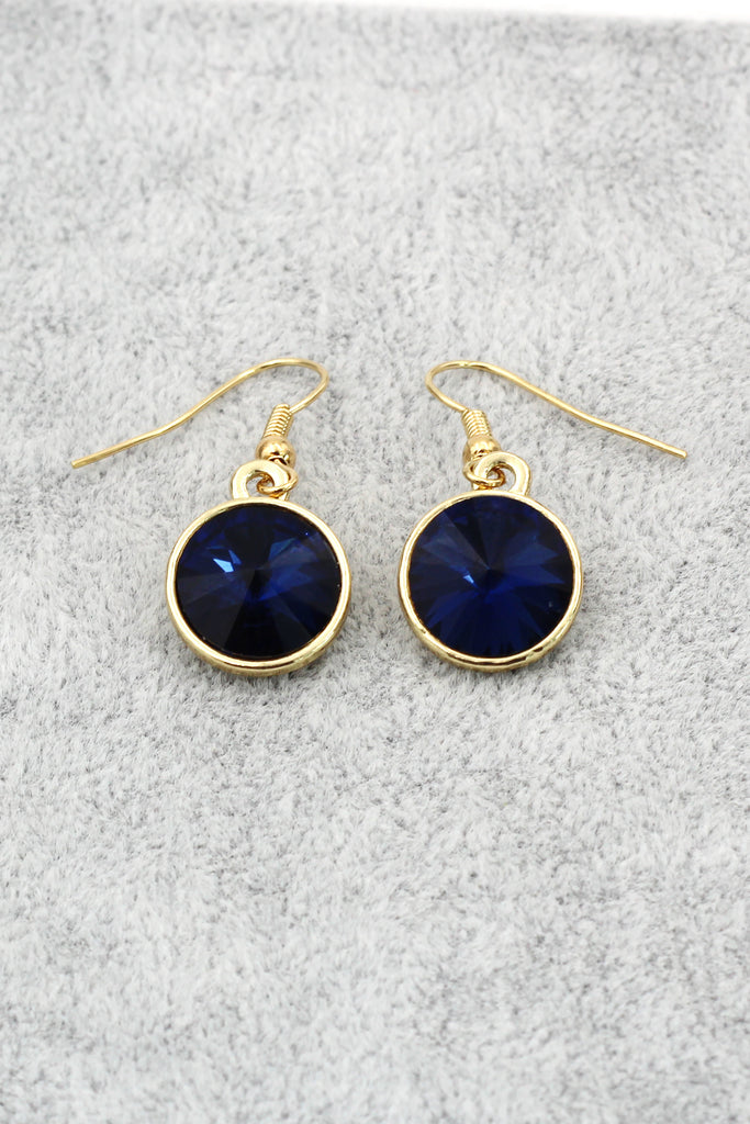 small round crystal earrings