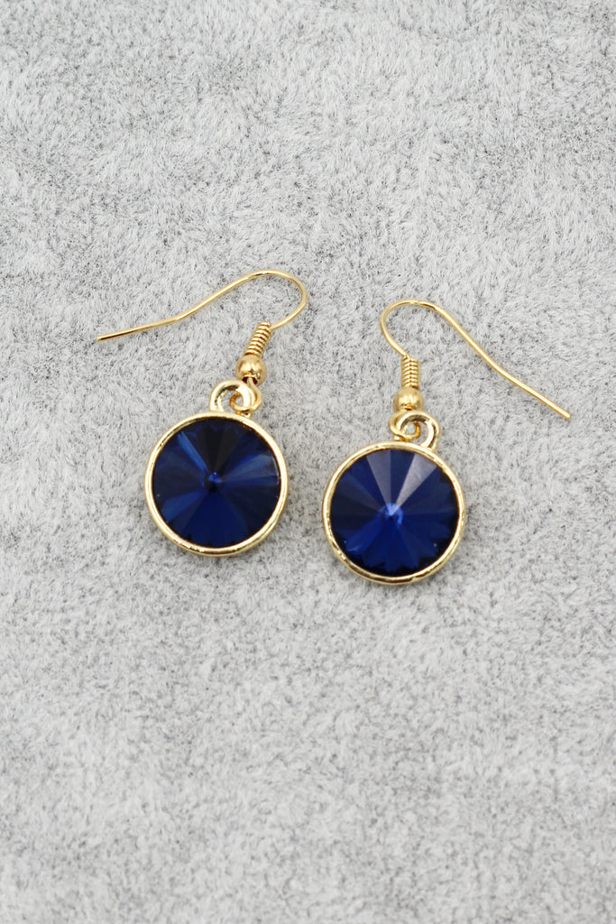 small round crystal earrings