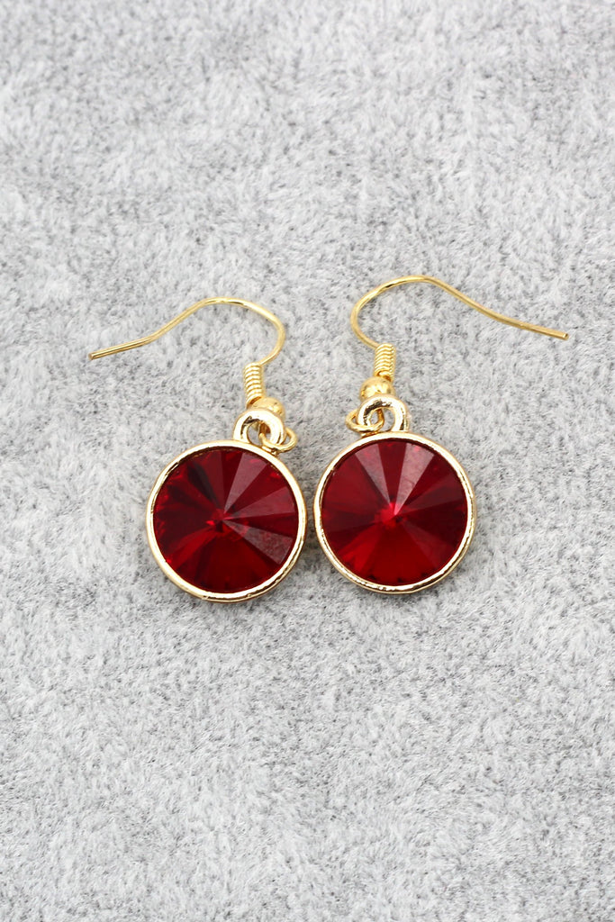 Fashion round crystal bracelet earrings set