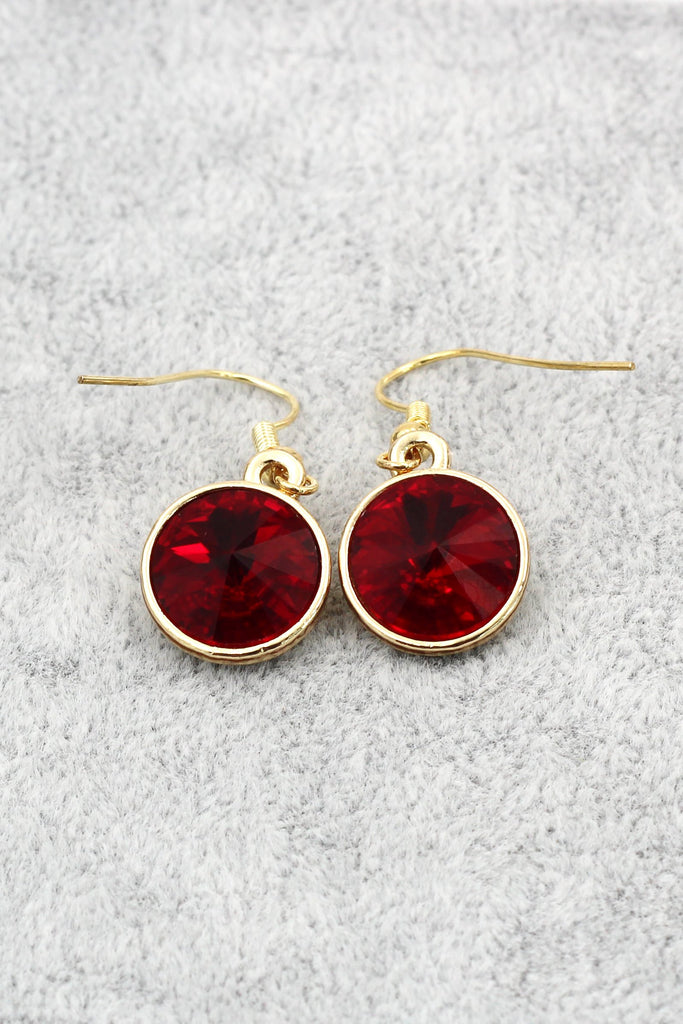 Fashion round crystal bracelet earrings set