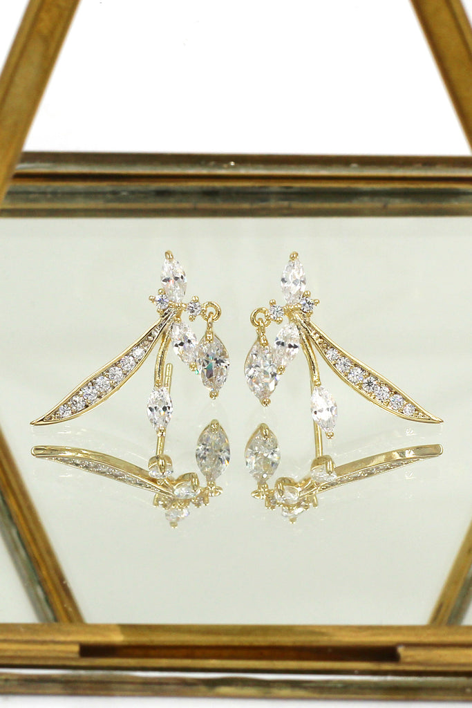 lovely little crystal dragonfly earrings