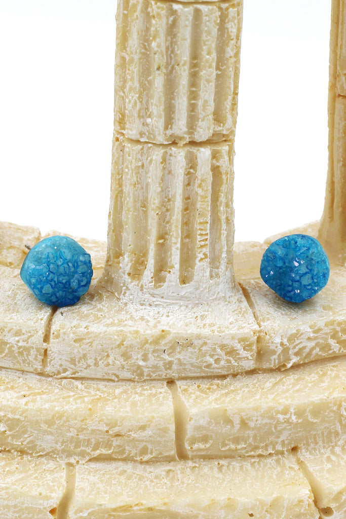 simple gradual change color crystal earrings