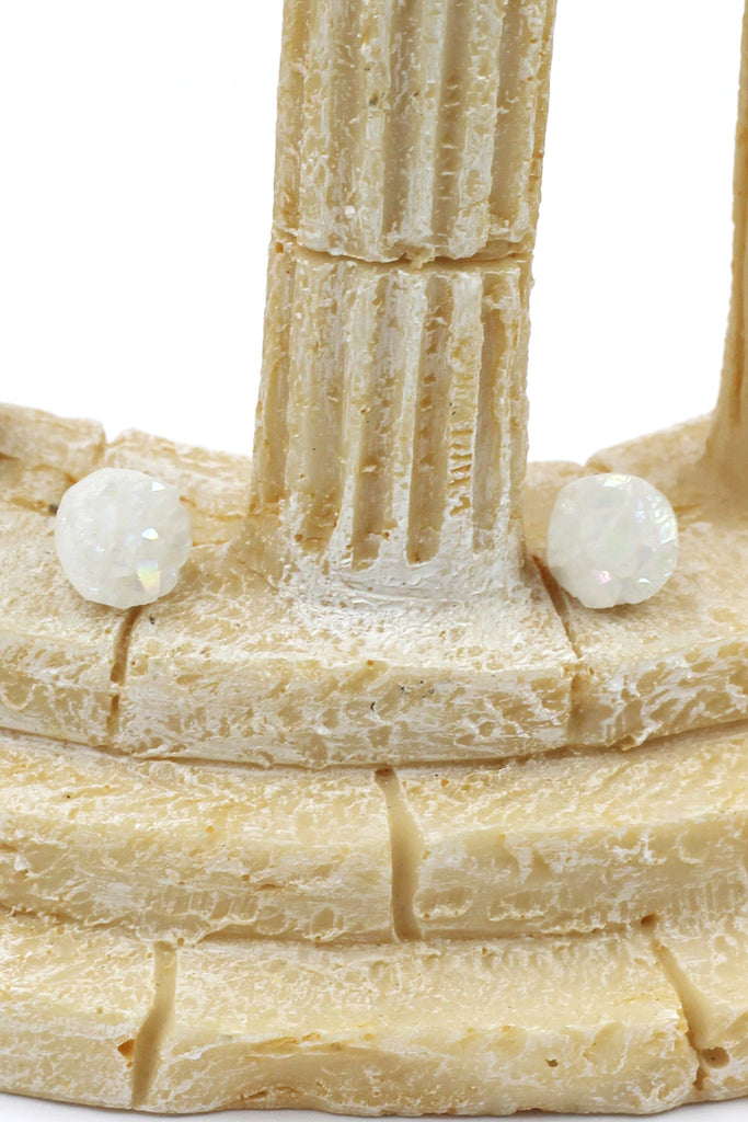 simple gradual change color crystal earrings