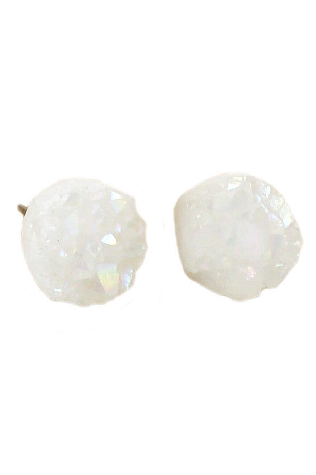 simple gradual change color crystal earrings