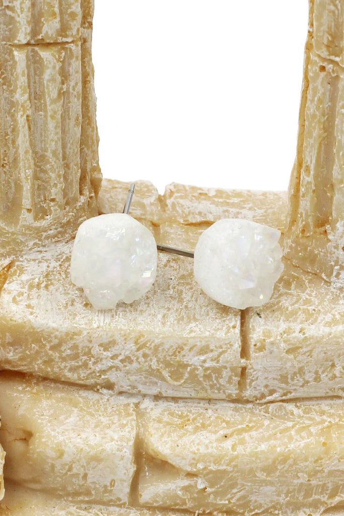 simple gradual change color crystal earrings