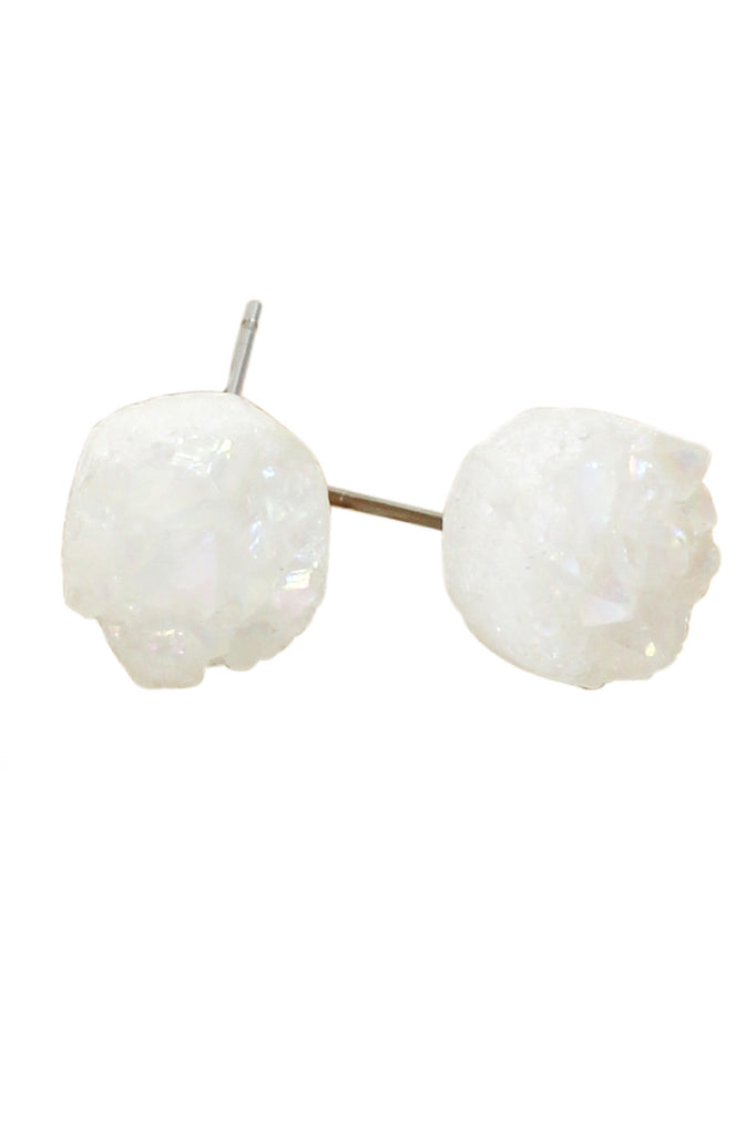 simple gradual change color crystal earrings