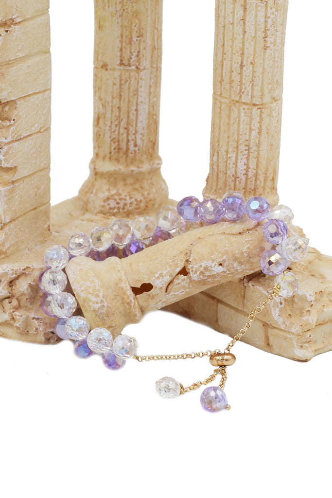 elegantly woven crystal bracelet