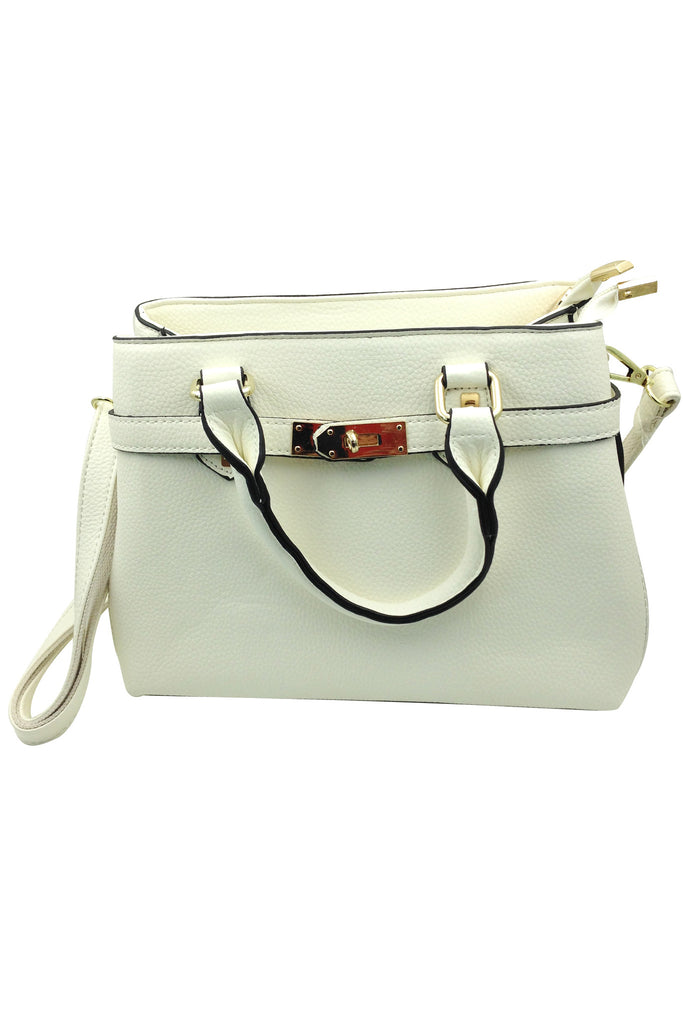 Practical double leather handbags