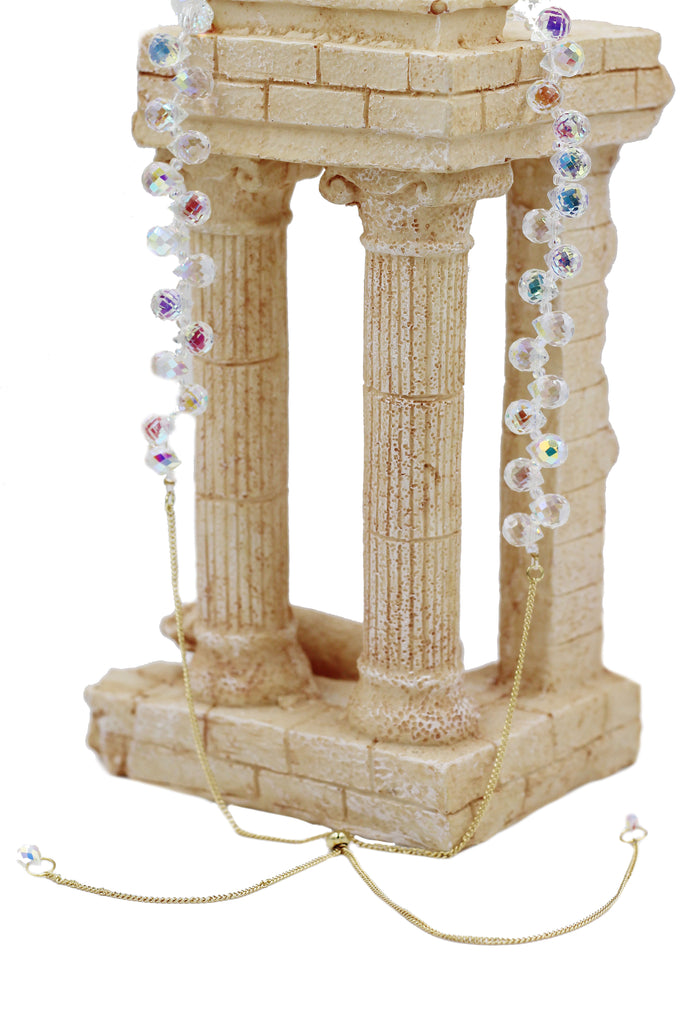 elegant woven crystal necklace