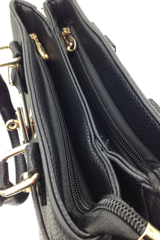 Practical double leather handbags