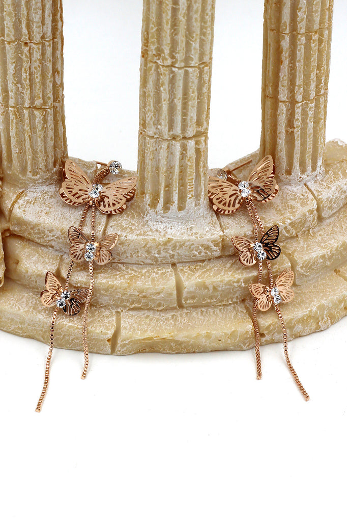Trendy lady butterfly earrings