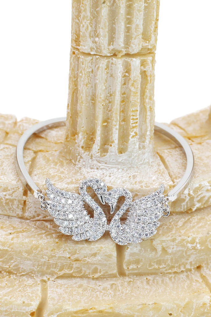 Swan love crystal bracelet