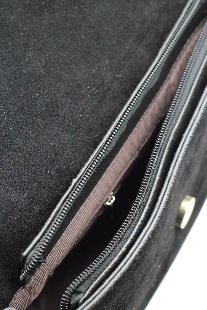 scrub leather envelope purse