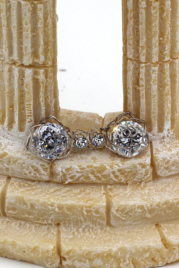 Fashionable Rose Crystal Earrings