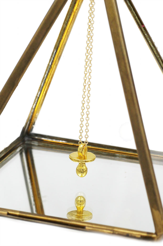 simple pacifier pendant necklace