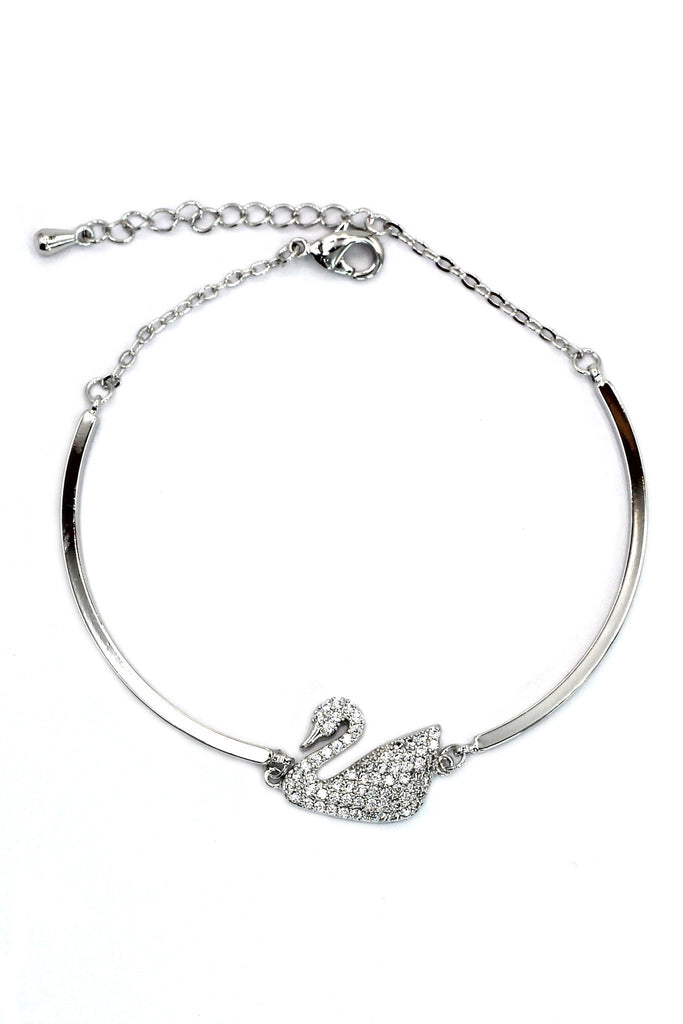 double swan bracelet necklace two piece set
