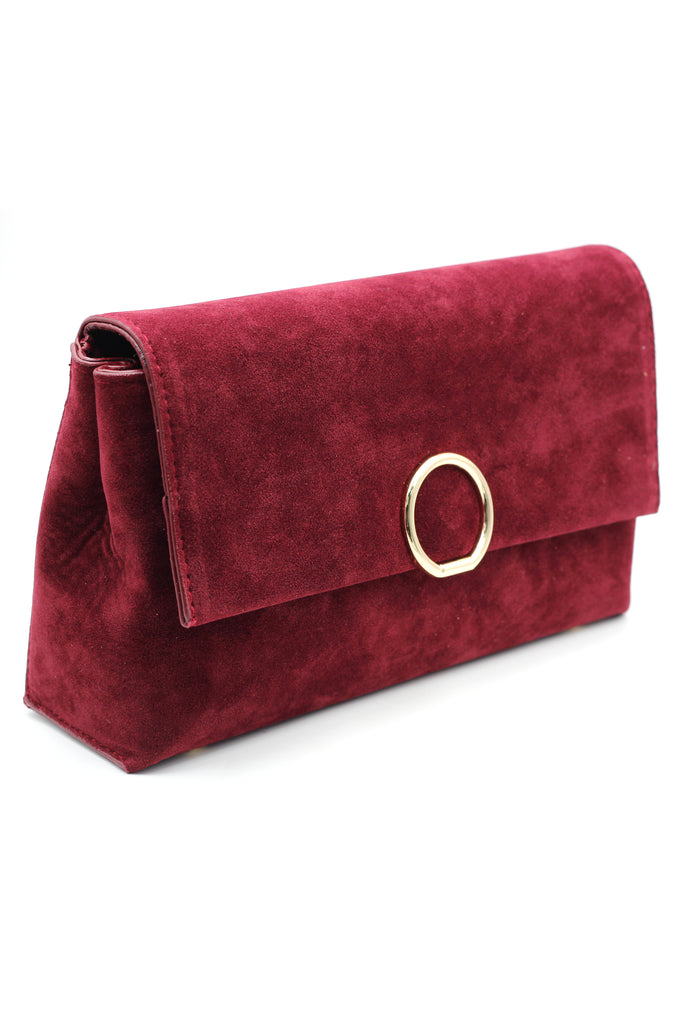 scrub leather envelope purse