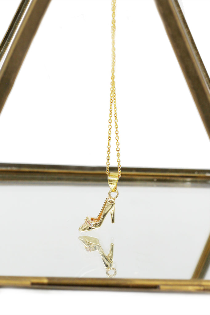 fashion crystal shoes pendant necklace