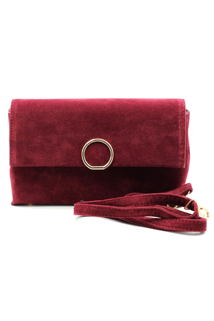 scrub leather envelope purse