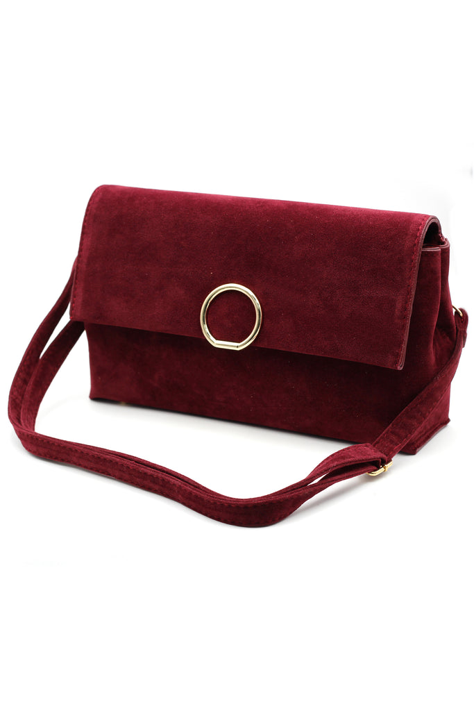 scrub leather envelope purse