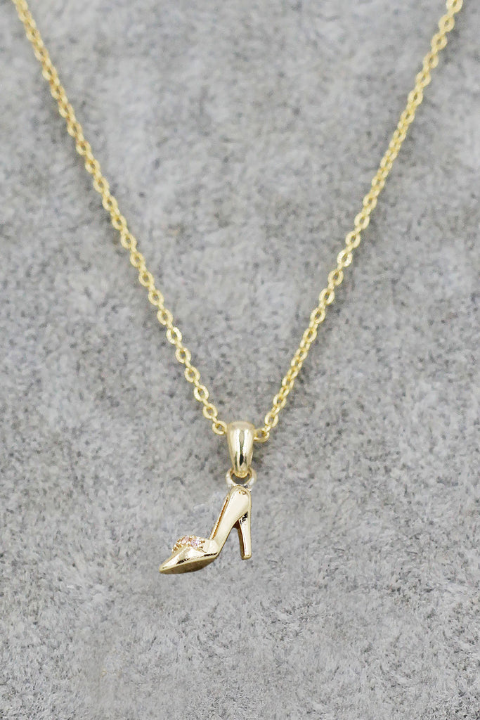 fashion crystal shoes pendant necklace