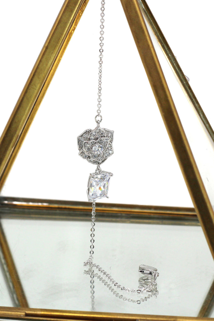 delicate crystal rose bracelet