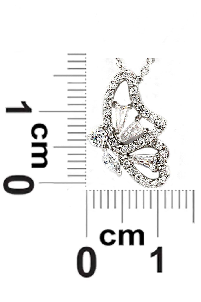 delicate butterfly crystal necklace