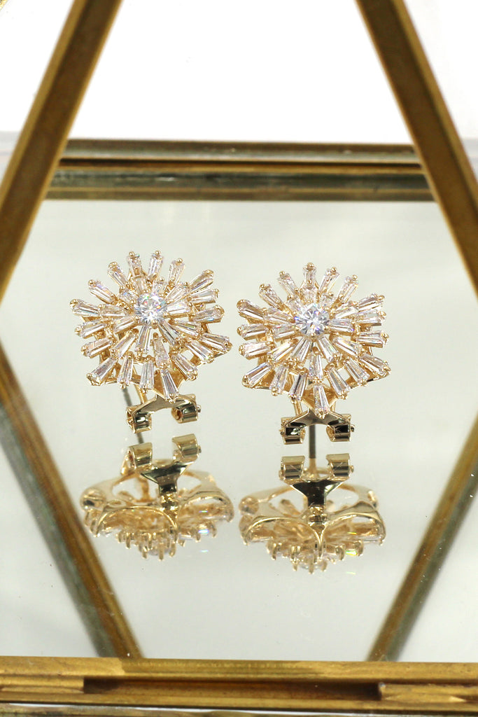 brilliant fireworks crystal earrings