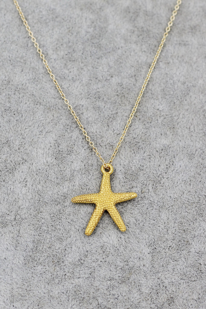 fashion starfish pendant necklace
