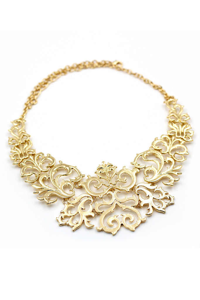 Noble golden hollow out the necklace