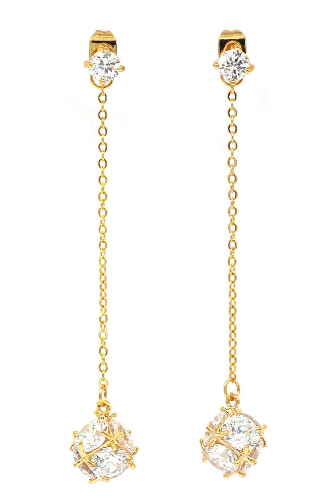 crystal ball necklace earrings set