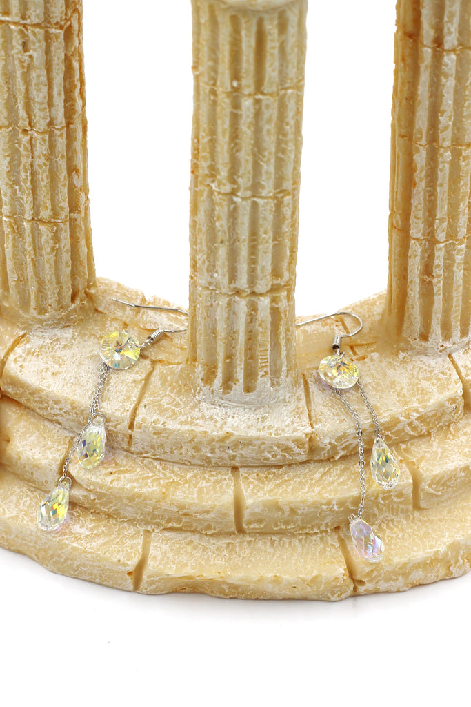 crystal wire earrings